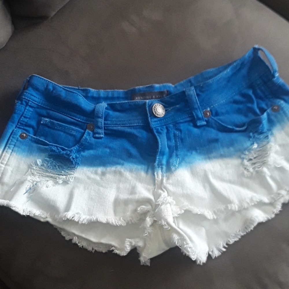 Kendall & Kylie  Hombre Blue And White Shorts
